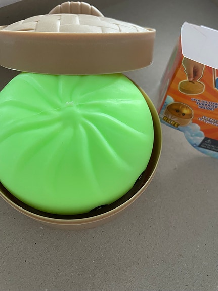 Squishy Dumplings -lelu yllätysfiguuri Neon vihreä 10cm