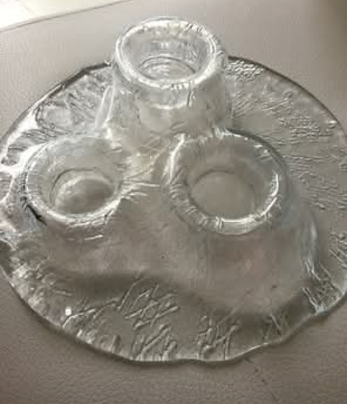 Muurla lasinen kynttelikkö 3 tuikulle 28 cm
