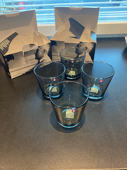 Iittala kartio juomalasit 4kpl harmaa