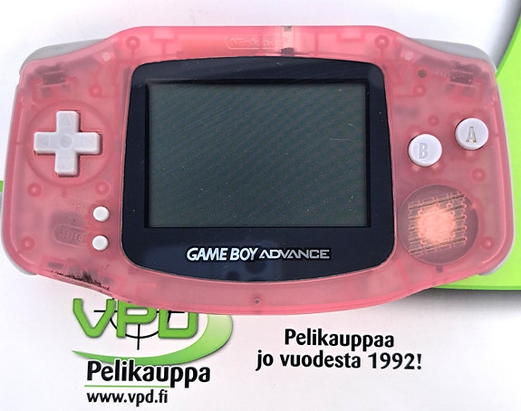 Gameboy Advance Pink läpinäkyvä (L) GBA (Käytetty)