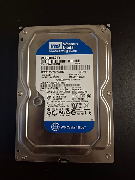 WD 500gb hdd