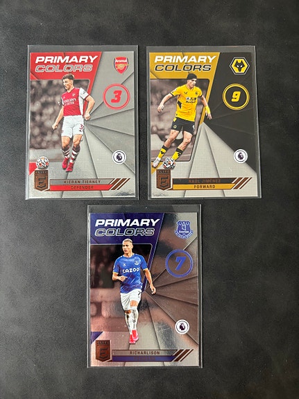 Panini Premier League Primary Colors jalkapallokortit 3 kpl