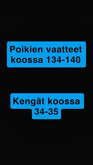 Poikien vaatteet 134-140