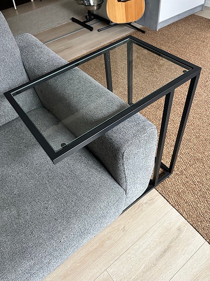 Ikea Vittsjö musta metalli tietokonepöytä/sohvapöytä
