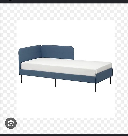 IKEA blåkullen sininen sänky: runko, sälepohja, patja 90cm