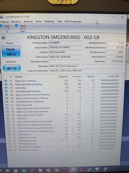 Kingston 60GB mSata SSD