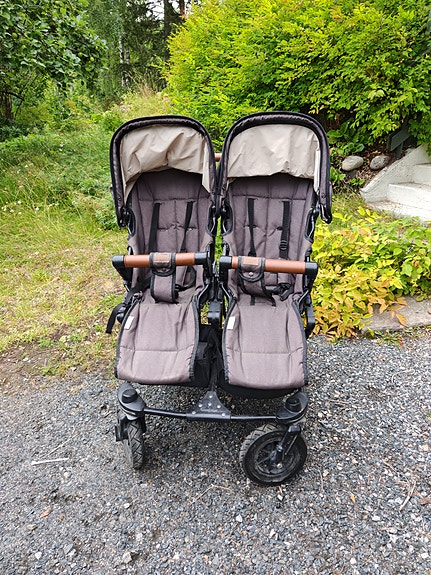 Emmaljunga tuplarattaat ruskea