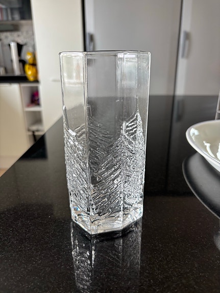Iittala kuusi lasimaljakko kirkas