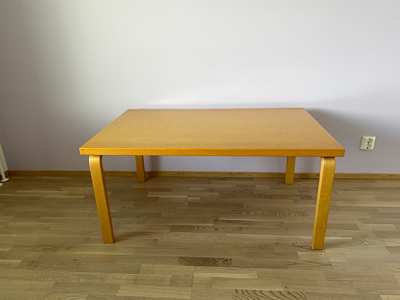 Artek sohvapöytä Alvar Aalto koivuviilu