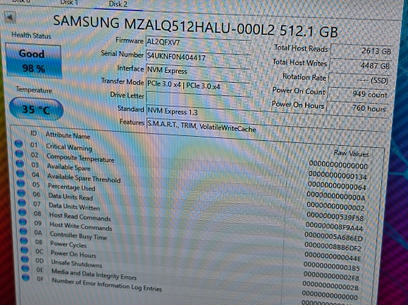512 Gt Samsung PM991 512 Gt, PCIe 3.0, M.2 -SSD