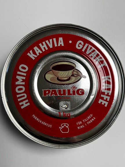 Paulig Huomio Kahvia peltipurkki 1 kg, avaamaton
