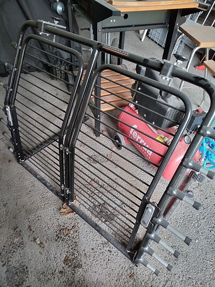 Kulkukoira koiraveräjä autoon