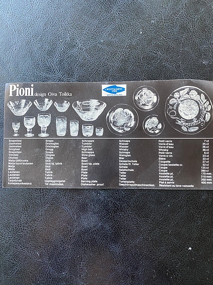 Pioni design Oiva Toikka