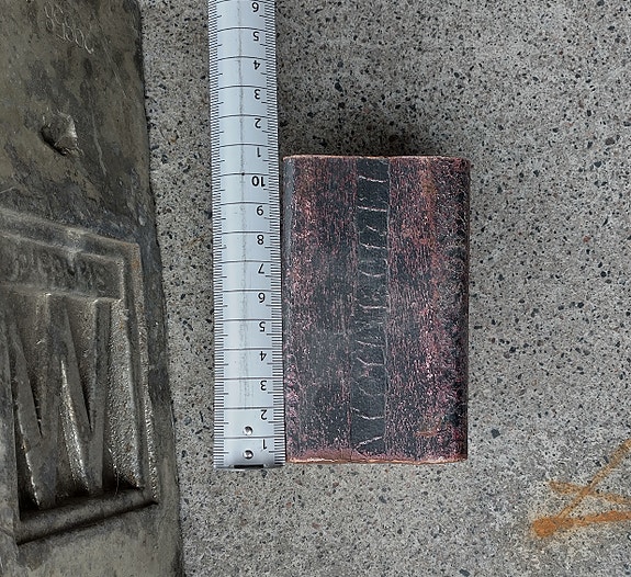 Kuparitanko 70 x 70 x 100 (mm)
