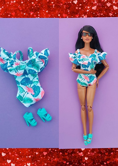 Barbie vaatteet "Troopiset"