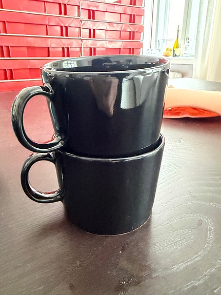 Iittala Teema 1,5dl musta kahvikuppi