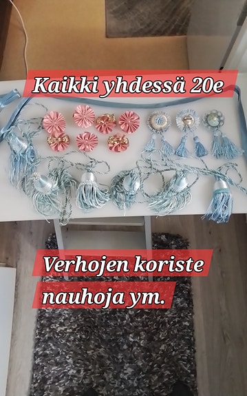 Verhon koristeita,hiusten kiharrin, puhallin ym