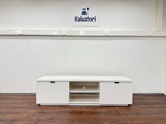 Ikea BYÅS Tv-taso, korkeakiilto valkoinen, 160x42x45 cm