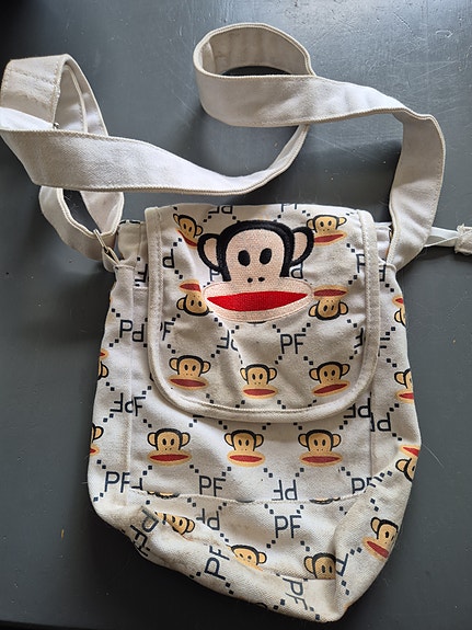 paul frank kangas olkalaukku apinakuviolla unisex