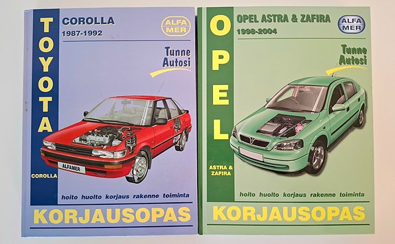 Astra 1998 - 04 ja Corolla 1987 - 92 korjausopas , korjauskäsikirja , manuaali