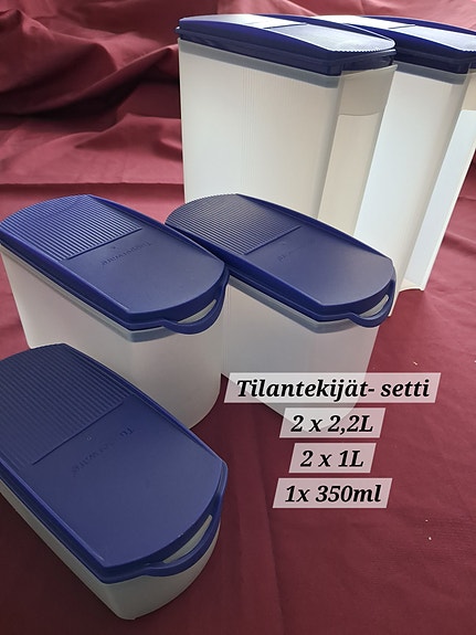 Tupperware Tilantekijät -säilytysrasiasetti 2,2L 1L 350ml