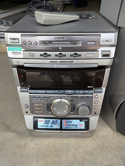 Sony stereosarja DHC-MDX10 MD/CD/radio/kasetti