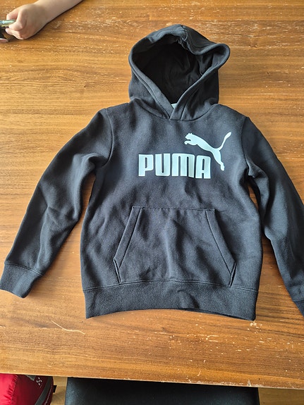 Puman musta huppari 128 cm