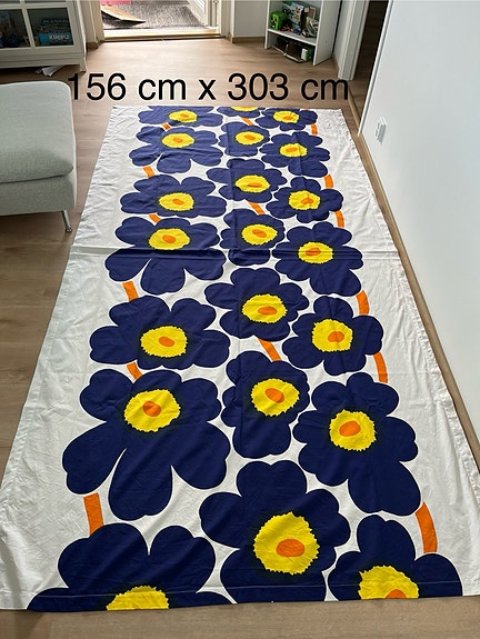 Marimekko Unikko verho/pöytäliina/kangas 156 x 303 cm