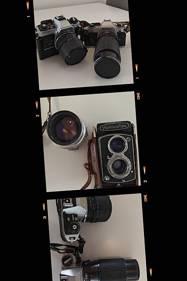 Filmikamerat ja objektiivit, Nikon FG / FG-20 / Yashicaflex / Helios
