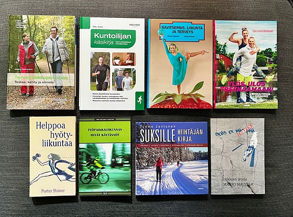 Kirjoja: liikunta, kuntoilu, hyvinvointi, terveys