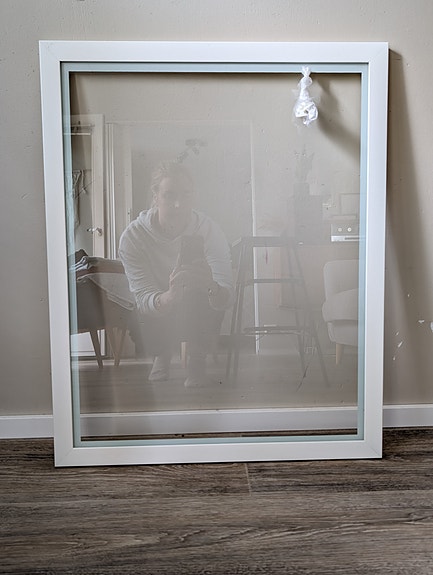 Ikea komplement lasihylly