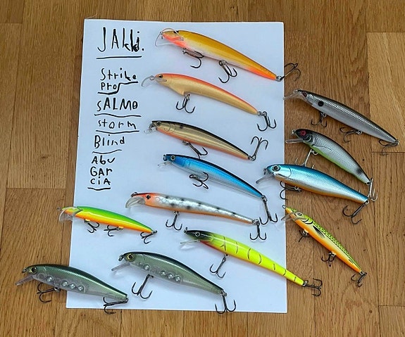 Vaappusetti, Jakki, Strike Pro, Salmo, Storm, Blind, Abu Garcia