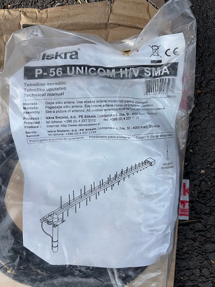 Iskra P-56 UNICOM H/V SMA antenni