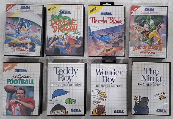 Sega Master System pelejä 8 kpl