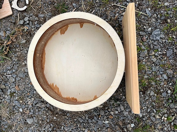 Puinen juoksupyörä 27cm.
