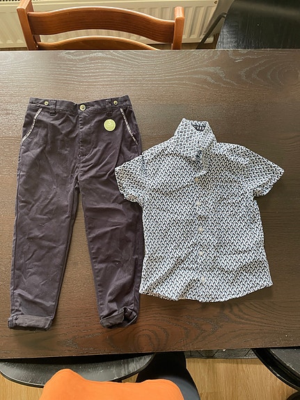Lasten lyhythihainen kauluspaita ja suorat housut, Ted Baker, koko 104