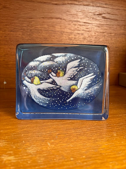 Iittala lasikortti enkelit sininen