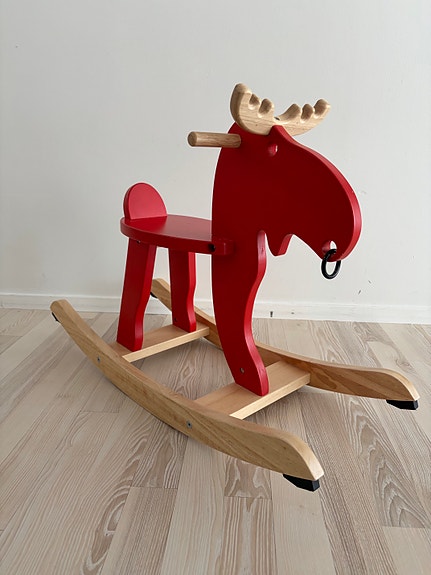 IKEA keinuhevonen puinen punainen