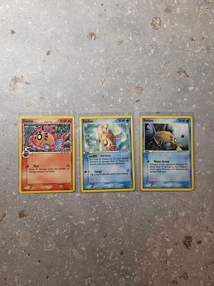 Feebas x 3 - Pokemon, EX Emerald & EX Dragon Frontiers
