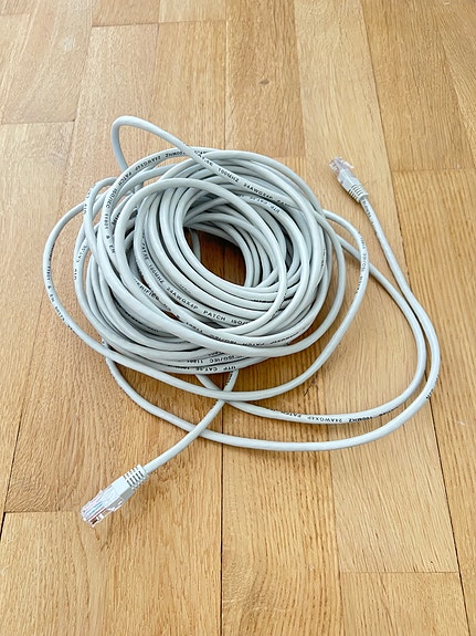 CAT5e Ethernet-verkkokaapeli RJ45, noin 15–20 m