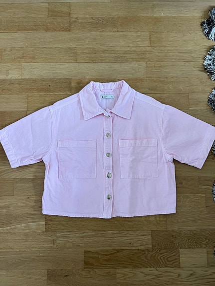 Gina Tricot vaaleanpunainen farkkupaita XS