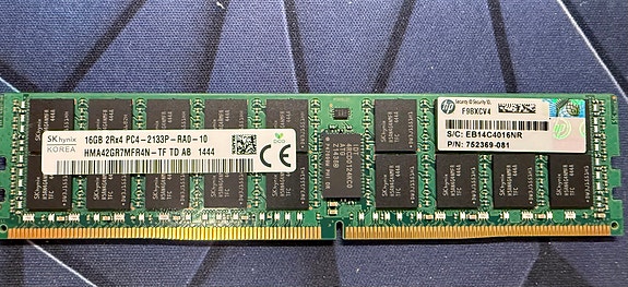 HP 16GB 2Rx4 PC4 DDR3 RAM-muisti