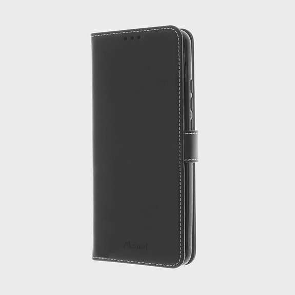Insmat Exclusive Flip Case, Redmi 9A/9AT -lompakkokotelo, Musta