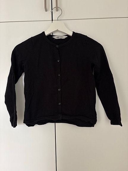 H&M neuletakki tytöille koko 122 musta