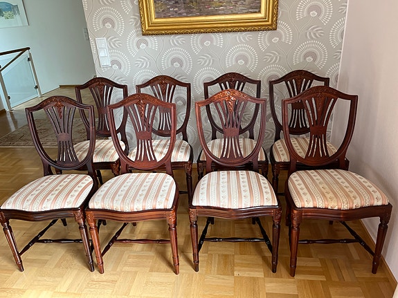 talonpoikaisrokokoo tuolit 8 kpl