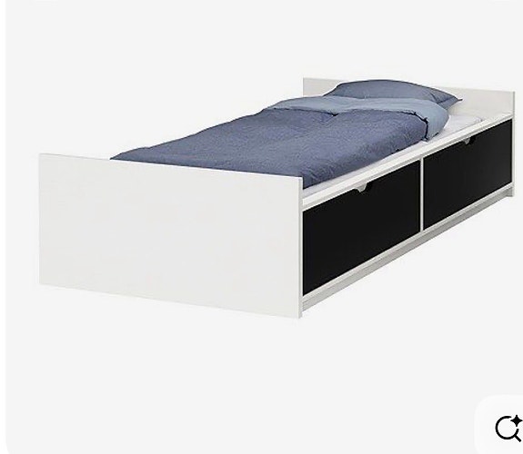 IKEA Flaxa sänky säilytyslaatikoilla