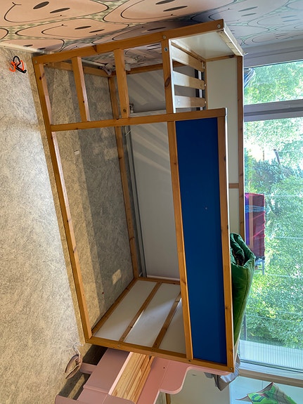 IKEA lasten parvisänky puu / sininen KURA