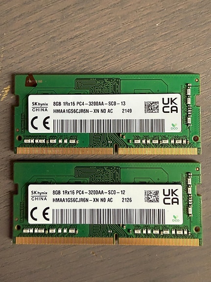 2x8GB SK Hynix DDR4 3200MHz SO-DIMM - kannettavan tietokoneen muistit