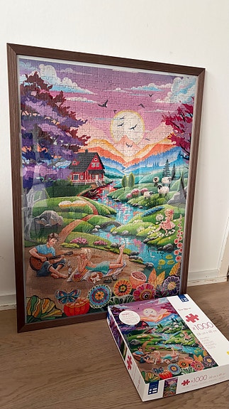Peliko palapeli 1000 ja 50x70 puinen kehys