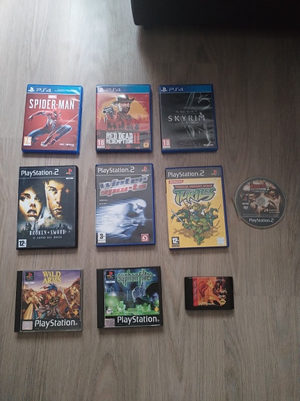 Playstation 1, PS2 ja PS4 pelejä